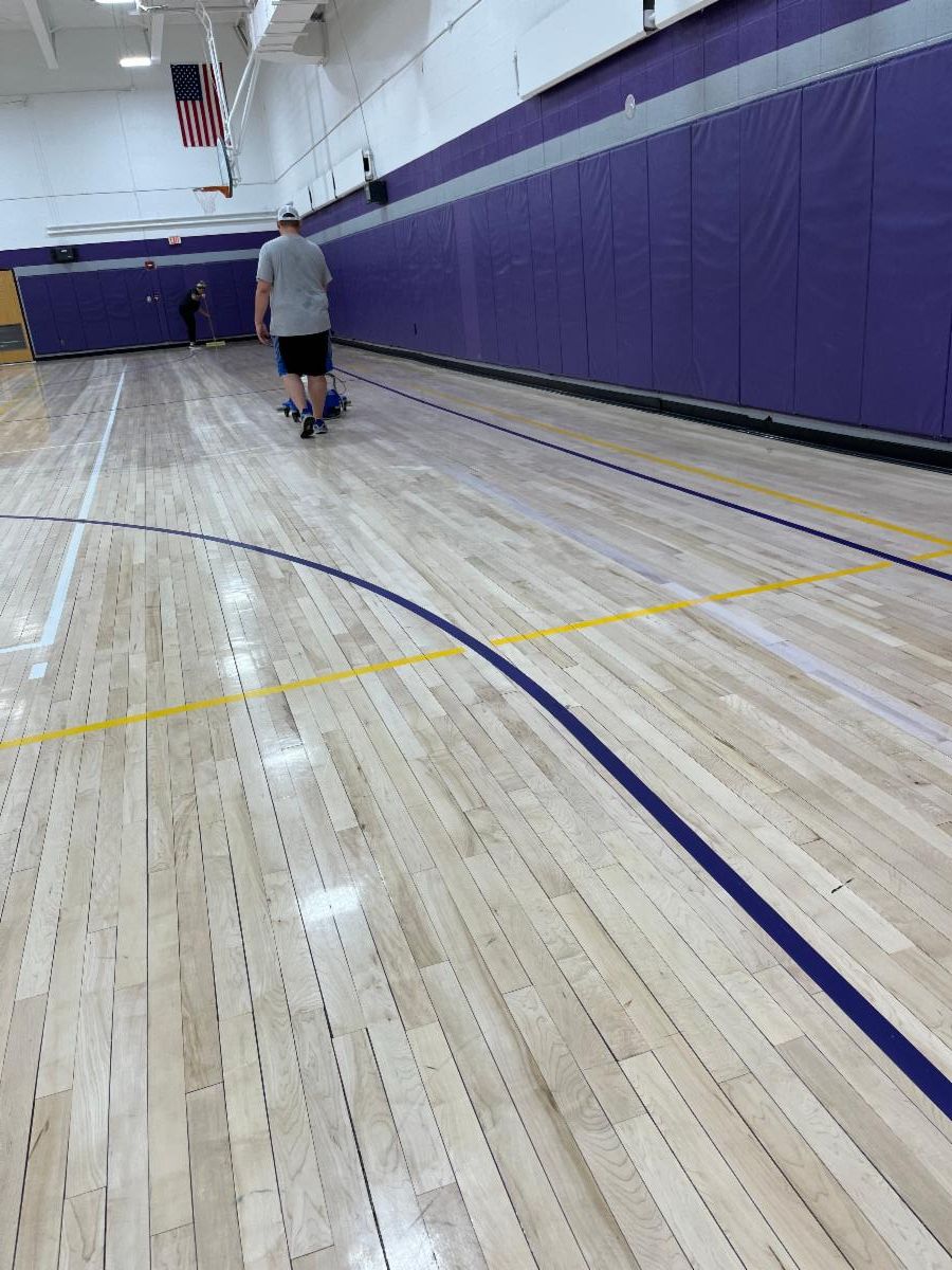 Another successful floor recoat with Trophy H2O! Thanks Eddie Ill for sharing the shiny floors at Indianola High School!