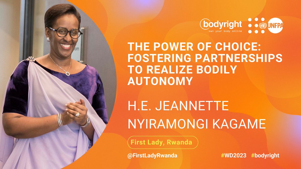 A powerful message today “When women’s bodily autonomy is overstepped, and when women’s health is compromised, choices that affect their lives the most are taken out of their hands."  <a href="/FirstLadyRwanda/">First Lady of Rwanda</a> <a href="/WomenDeliver/">Women Deliver</a>

#WD2023 #bodyright