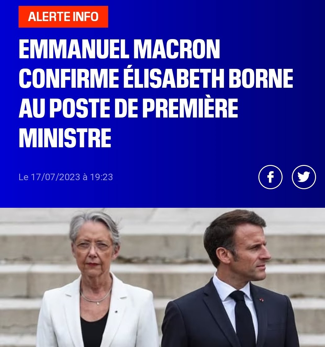 ⚠️ #Borne reconduite malgré un bilan catastrophique des fameux #100joursdapaisement :
🔺 Perte du pouvoir d'achat
🔺 Chaos migratoire
🔺 Des Milliards d'euros de reconstruction suite aux émeutes
🔺 Laxisme avec les groupuscules d'extrême gauche
🔺 Haine de la police