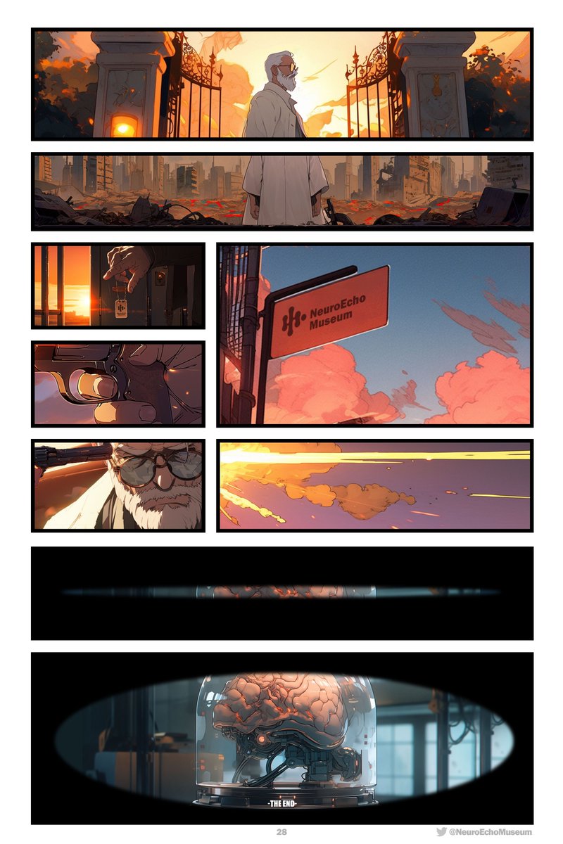 Universe 97#, story 25-28
🪐Time Stands Still
 #NFT #NFTs #opensea #Game #Eth #art #comics 
x.com/NeuroEchoMuseu…