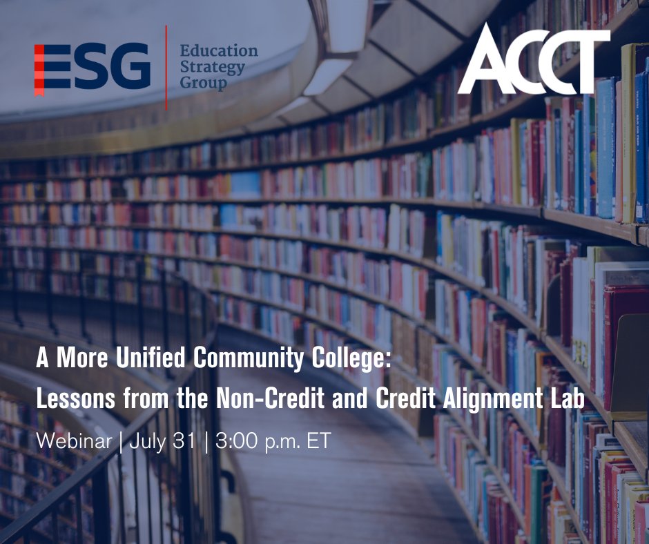 CCTrustees's tweet photo. Registration is open for our July 31st webinar with @edstrategygroup!🥳

Hear about the progress #commcolleges have made through their participation in the Non-Credit &amp; Credit Alignment Lab &amp; how this strategy is helping to sustain enrollment!

Register: https://t.co/cPRPiMNBA8 https://t.co/kYFBGJJA55