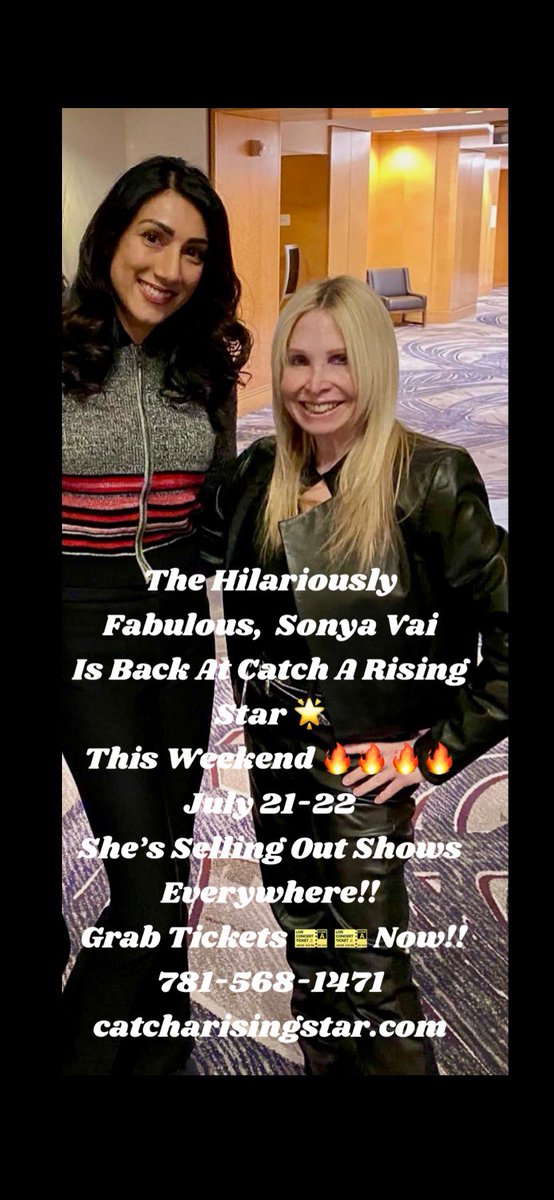 JillZutty's tweet image. @SonyaVai is Back 🔥🔥🔥🔥This Weekend July 21-22 At @CatchPrinceton At The @HyattPrinceton Grab Tickets 🎫 🎫🎫🎫They’re Selling Fast!781-568-1471! Standout Hilarious Not To Miss Comedy!#femalecomedy #njstandup #catcharisingstarcomedy #trending #onfire 
catcharisingstar.com