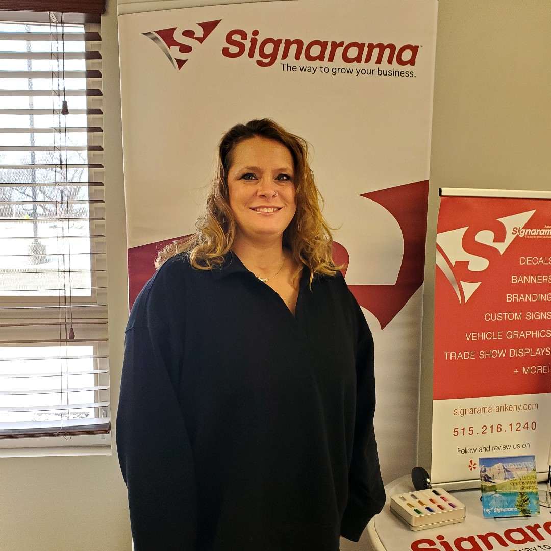 AnkenySignarama's tweet photo. 🎉 Today is CarrieAnne’s 1st Anniversary with #signaramaankeny!! CarrieAnn is our administrative assistant and an intrical part of #teamsignsquad 😊 Happy Anniversary, CarrieAnne! Thank you for all you do! #signarama #workanniversary https://t.co/xFFDsMpuSs