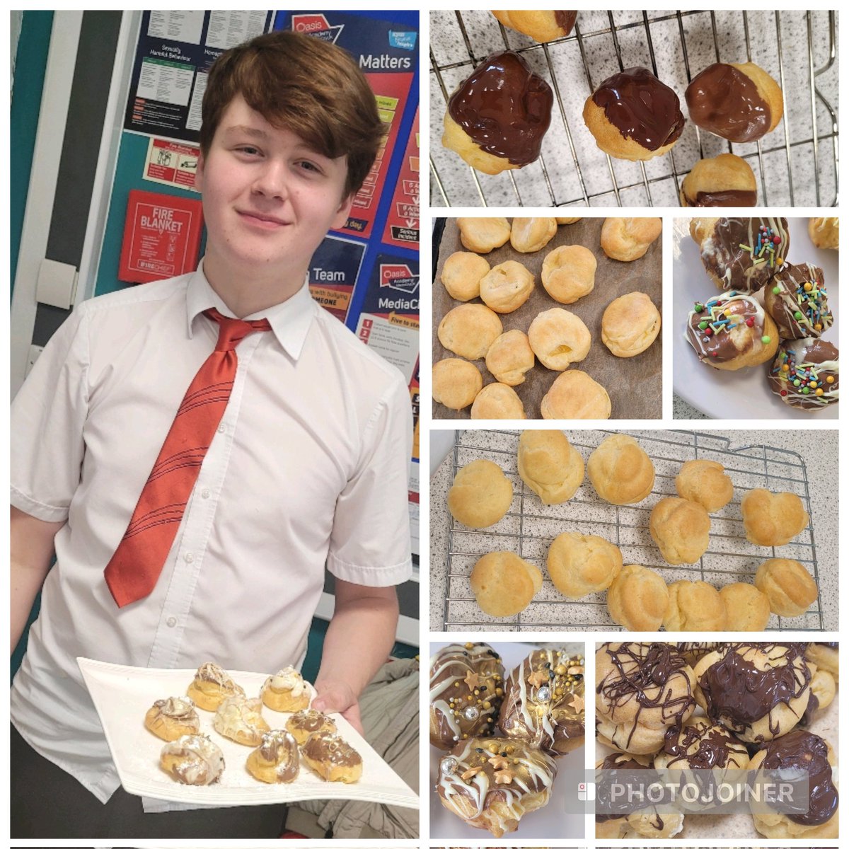 OAMC_Food's tweet photo. Y10s smashed profiteroles! 😋👌 Aj and Aissatu did particularly well ✨️👏 and 10B beat 10A with this one. @oasis_mediacityuk https://t.co/oOWPZOGunk