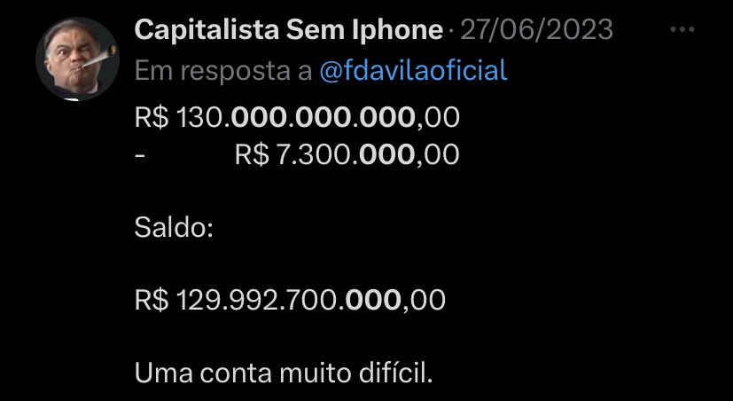 sem_iphone's tweet photo. @raquellandim @priscilayazbek Eu fiz uma conta uma vez mas está desatualizada 

Então fica a dica aí para a imprensa atualizar todos os dias.

LULOMETRO:  diferença entre os investimentos vs gastos das viagens 

Trm atualização aí. Separa o que é BR do resto. https://t.co/e64ig77woj
