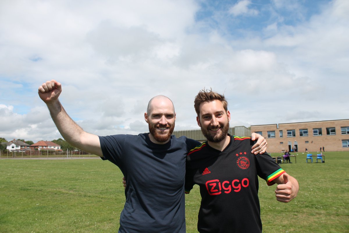 Another great event organised by <a href="/MaghullPE/">MaghullHighPE</a> <a href="/MaghullHighsch/">Maghull High School</a> for Sports Day; the staff three-legged race. Congratulations to the winners, Mr Moran and Mr Perkins.