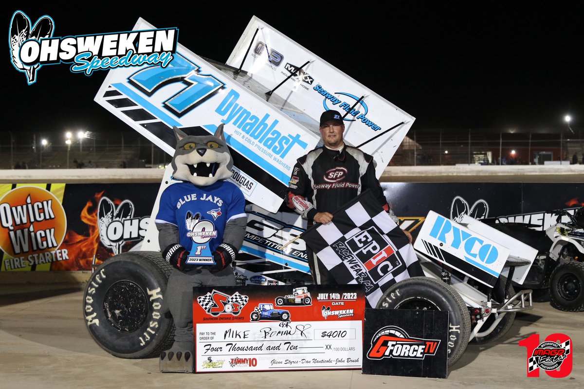 Mike Bowman took his first career 360 Sprint Car win on Friday night at Ohsweken Speedway, and the $4,010 Tammy Ten/Little Ben Night winner's cheque. Get all the info here: southernontariosprints.ca/press/article/…