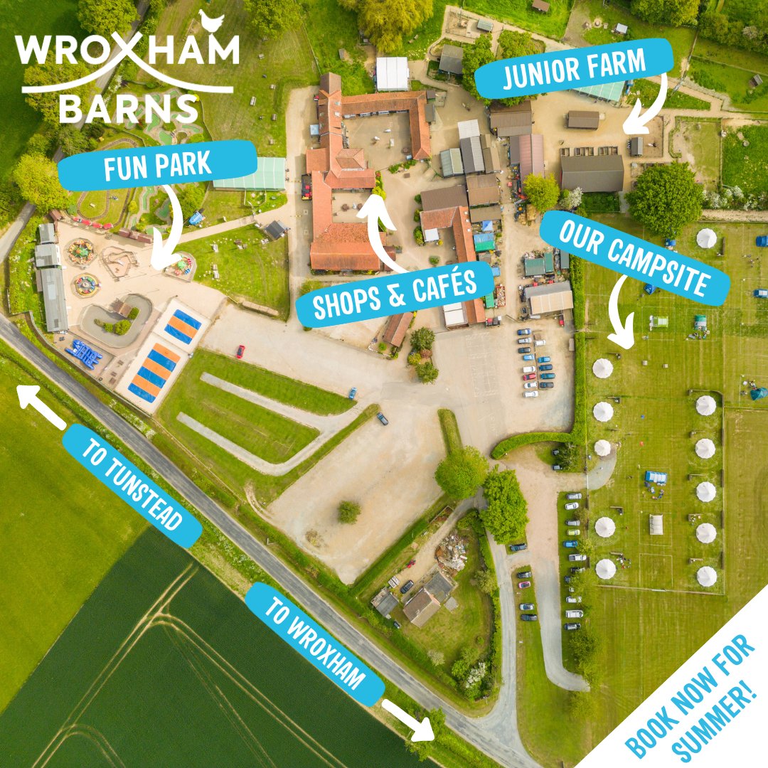 Our rural setting on the edge of the Norfolk Broads makes our location perfect for exploring this part of Norfolk. We love this birdseye view showing everything our site has to offer during a stay 😍.