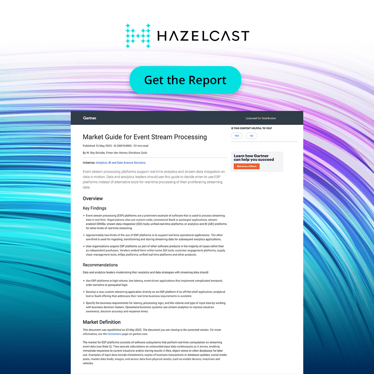 hazelcast's tweet image. To learn more about ESP platforms, check out what Gartner wrote in the 2023 Gartner® Market Guide for Event Stream Processing. Get your complimentary copy of this valuable Gartner research report today!
ow.ly/VcOY50P8FgU
#StreamProcessing #EventStreamProcessing #ESP