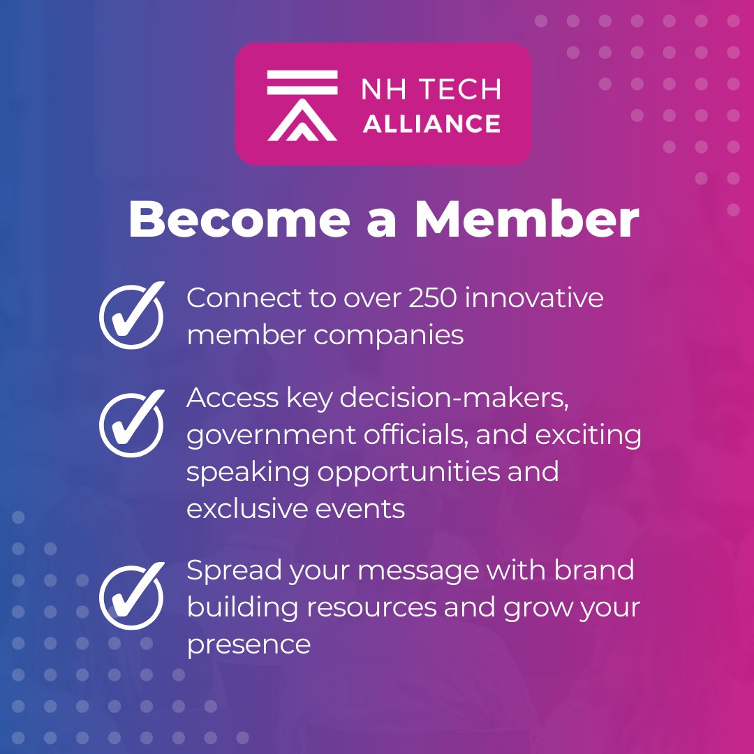 NHTechAlliance's tweet photo. ๐ Seeking to elevate your brand and expand your network in the tech industry? Look no further than the New Hampshire Tech Alliance! Explore the benefits: https://t.co/OUGgRqpg62
#TechCommunity #BusinessGrowth #MemberBenefits #NHTech #NH https://t.co/bu0lXpdcoA