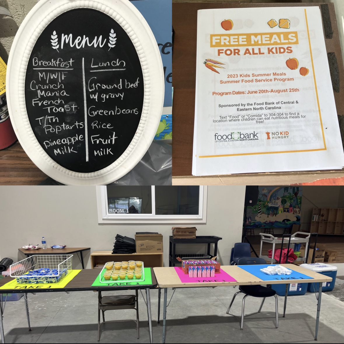 FoodBankCENC's tweet photo. #MenuMonday 🍽️ our Kids Summer Meals sites are all ready for another week of serving delicious and healthy food to the kiddos that stop by. If you are looking for a site near you 📱text FOOD or COMIDA to 304-304 #NoOneGoesHungry 💚 #StopSummerHunger https://t.co/v05GXoTVbh