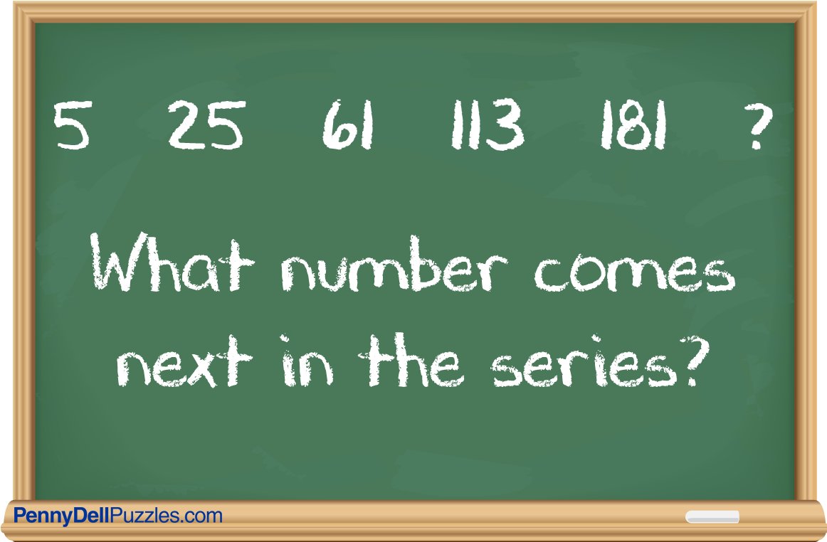 PennyDellPuzzles.com on Twitter: "What's the next number? #Mondaypuzzle