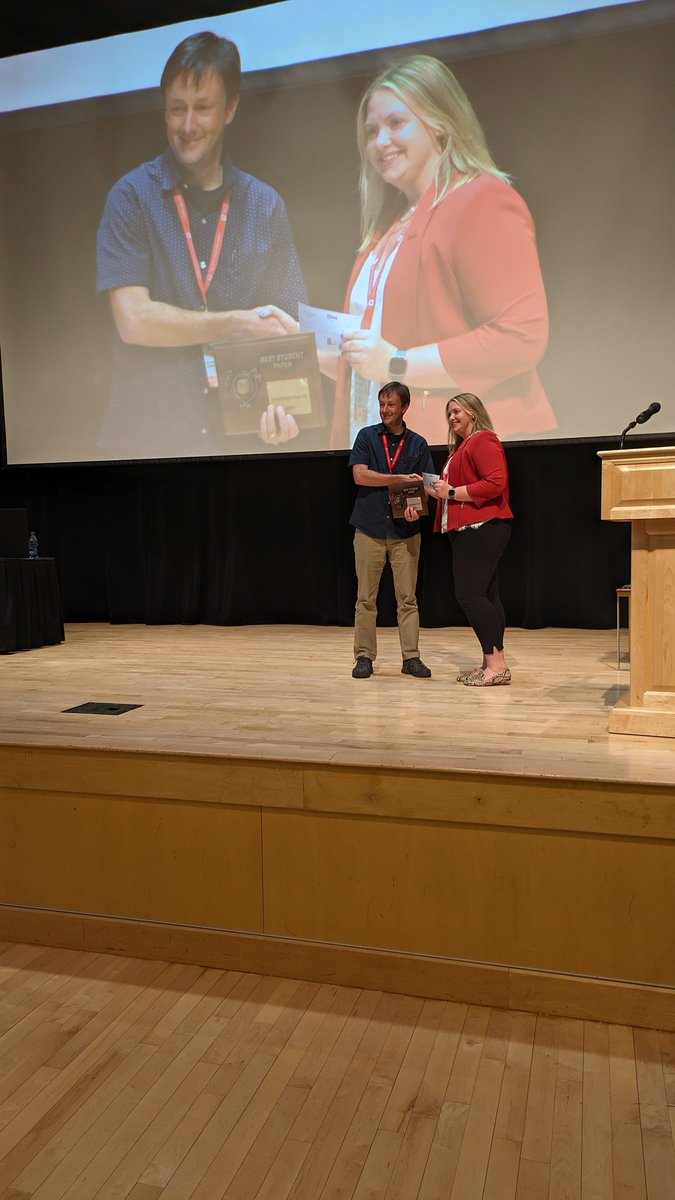 Winners of graduate student presentation competitions from #SON2023 last week:

1st place in 9-minute competition:
Monica Pennewitt from Iowa State University. On rotation of soybean cyst nematode resistance genes to combat virulence.