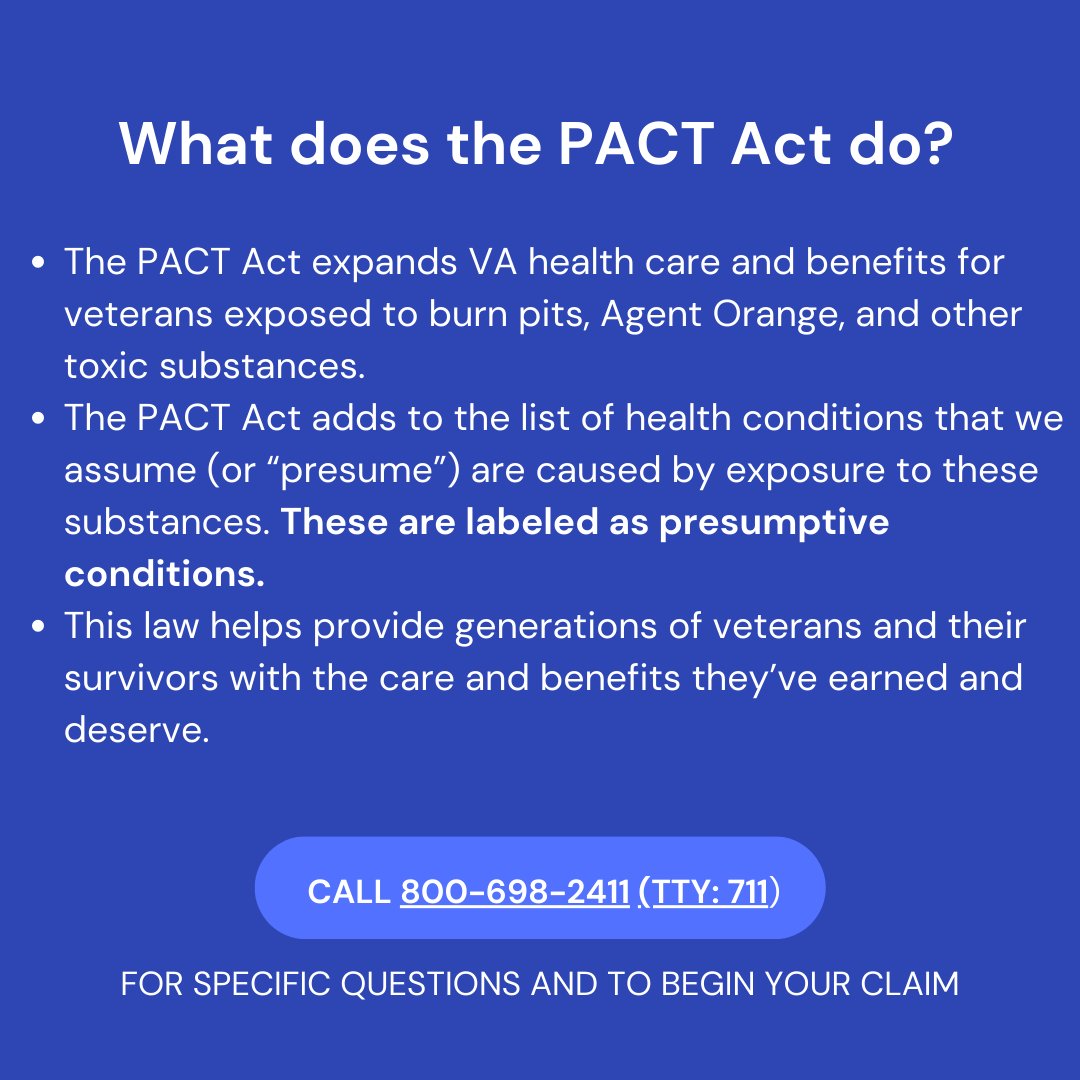 vetshelpingvets's tweet photo. Are you a veteran affected by toxic exposure? File your VA claim now to access benefits expanded by the PACT Act. Our team is here to assist you. Reach out to us at supportvets@stp-sf.org or call 415-727-VETS to get started with Swords staff. https://t.co/QeexOAU6gP