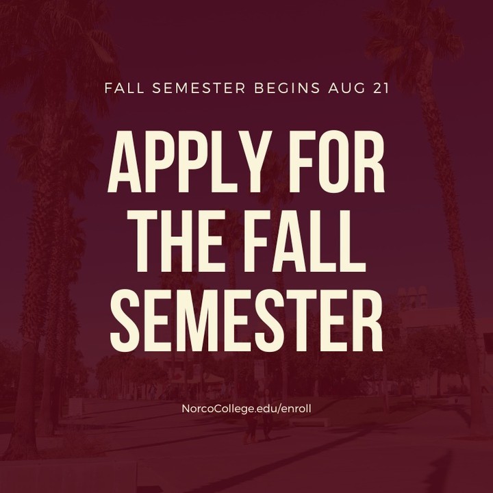 Thinking about attending college in the fall? You can get started by applying to Norco College! We've been waiting for you. Steps to enroll: bit.ly/2xR8zIj #letsgetstarted #gotocollege #becomeamustang