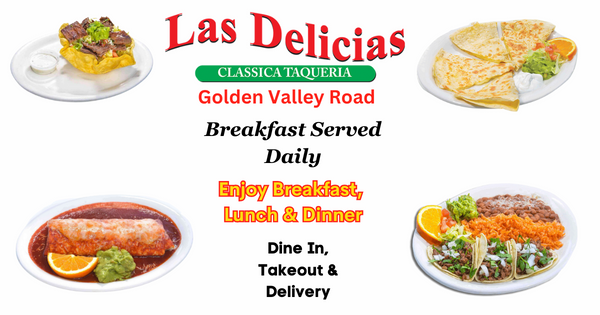 HotSpotCityNet's tweet photo. Try The Best Mexican Breakfast Served Daily At Las Delicias Golden Valley Road! Dine In Or Order Online And Taste Delicious Quality Entrees Today!
 
With our original flavors and traditional recipes, Las Delicias captures the essence of Mexican #

https://t.co/iWZdJnsQd0 https://t.co/BwjsZQ6IkN
