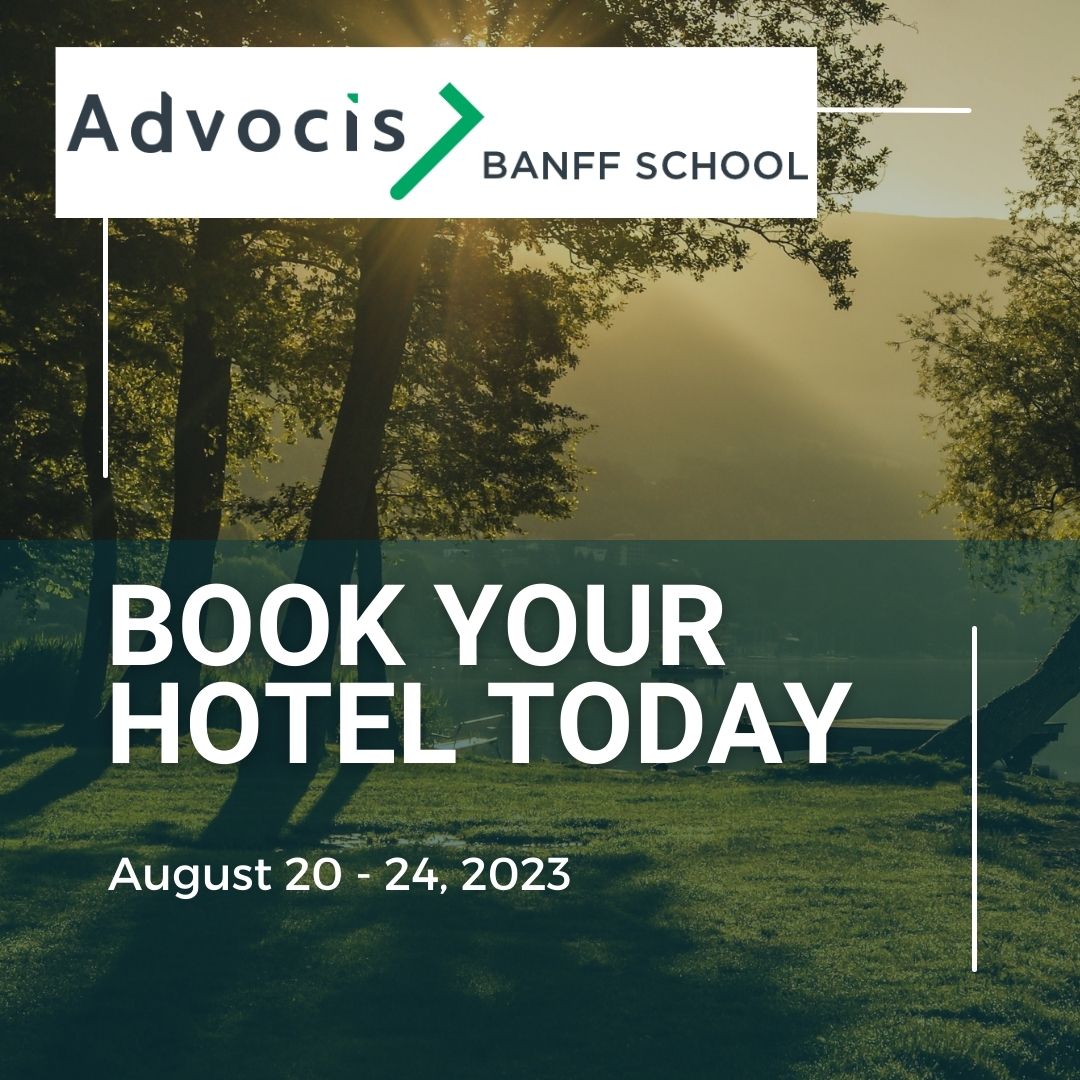 Please contact the Banff Center directly at  1-800-884-7574 to make your hotel room reservation and use the booking ID ADV2308 for preferred pricing. 

#AdvocisBanffSchool #BanffCentreAccomodation