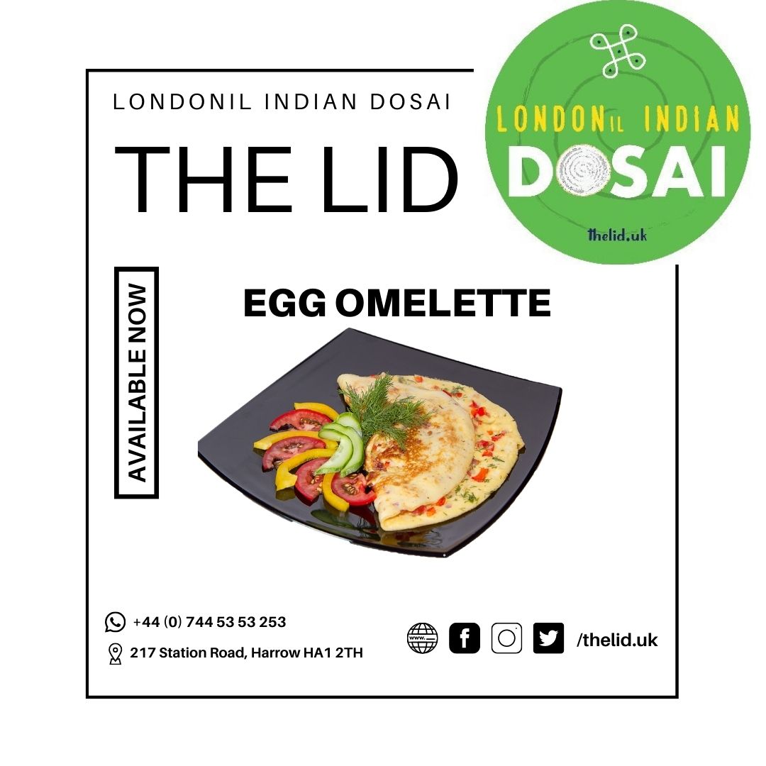 Come on in for a delicious omelette, where everything is made from scratch in #TheLID.

#Omelette #LONDONil_INDIAN_DOSAI #Food #Eggs #Foodie #Yummy #HealthyFood #Egg #Delicious #FoodLover #Lunch #Tasteofhome #Dinner #Omelet #Healthy #HealthyLifeStyle #TheLIDHarrow #London #UK