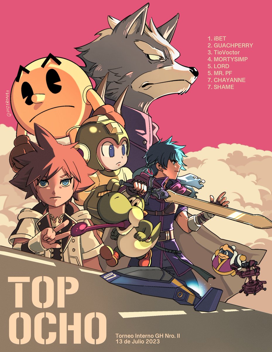 GH_SSBU's tweet photo. = Resultados Crossover Tournament GH =  

Les traemos el TOP OCHO de "Crossover Tournament", torneo interno realizado el día 13/07, con 26 jugadores inscritos:

1. @iBet_02 
2. @GuachParry 
3. @TioVoctor 
4. @MortysimP 
5. @_Lord1_  / @patofellay 
7. @PharaMoth / @Shame_ROB https://t.co/Dwy1uNhdE7