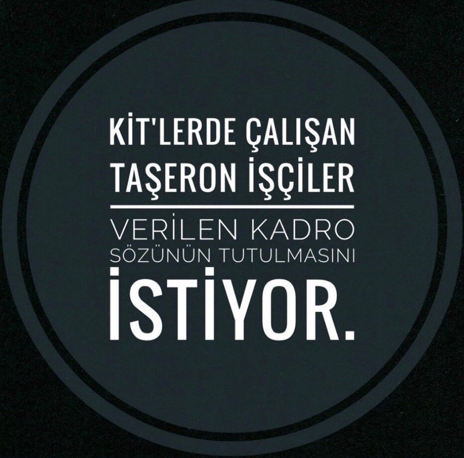 90 bin KİT taşeron işçisine 6 yıldır kadro sözünüz var. Kitler hala kadro alamadı
#90BinKitKadroSoruyor