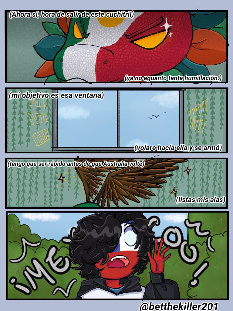 betthekiller201's tweet photo. El príncipe y la serpiente part 16
Australia x México ✨✨
Agarren sus chivas que ya nos vamos de esa casa joji
#betthekiller201 #CountryHumans #CountryHumans_mexico #CountryHumans_chile #autriamex #country_humans_australia
#Ausmex #countryhumans https://t.co/ucdKhkatpK