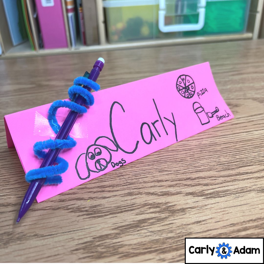 Need an engaging challenge for the first day of school to help build classroom community? Try the name tag challenge. There are separate differentiated challenges for grades K-5. Learn more: carlyandadam.com/thecarlyandada… #stemchallenge #stemteacher