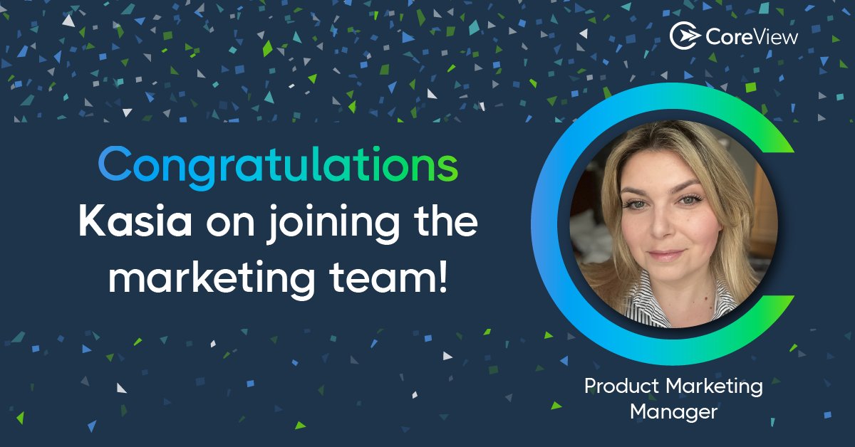 CoreViewHQ's tweet photo. Kasia Nowicka is bringing years of experience as a world-class CoreView solution architect to our product marketing team. @kasnowicka365, we can't wait to see how you help us take CoreView to the next level!  

#TeamCoreView #ProductMarketing https://t.co/kIJ54Sppbi