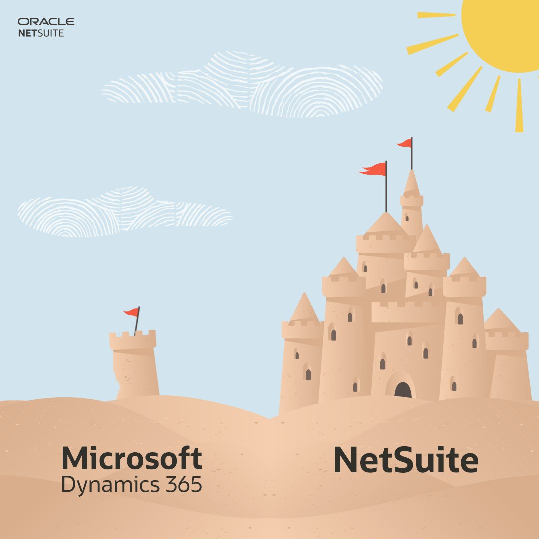 NetSuite's tweet photo. It’s time to draw a line in the sand – a foundation that wasn't originally built to reach the clouds CAN'T support consistent business growth without eventually crumbling. 

Let our cloud-native foundation help you reach new heights. 🏰 https://t.co/ylZ5y33GSu #ERP #CloudERP https://t.co/nETVP9FZXK