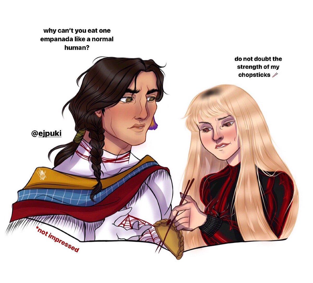 thewweskywalker's tweet image. more scandalous than anomalies ft. celio by @Ejpuki 💕 #spidersonas #acrossthespiderverse