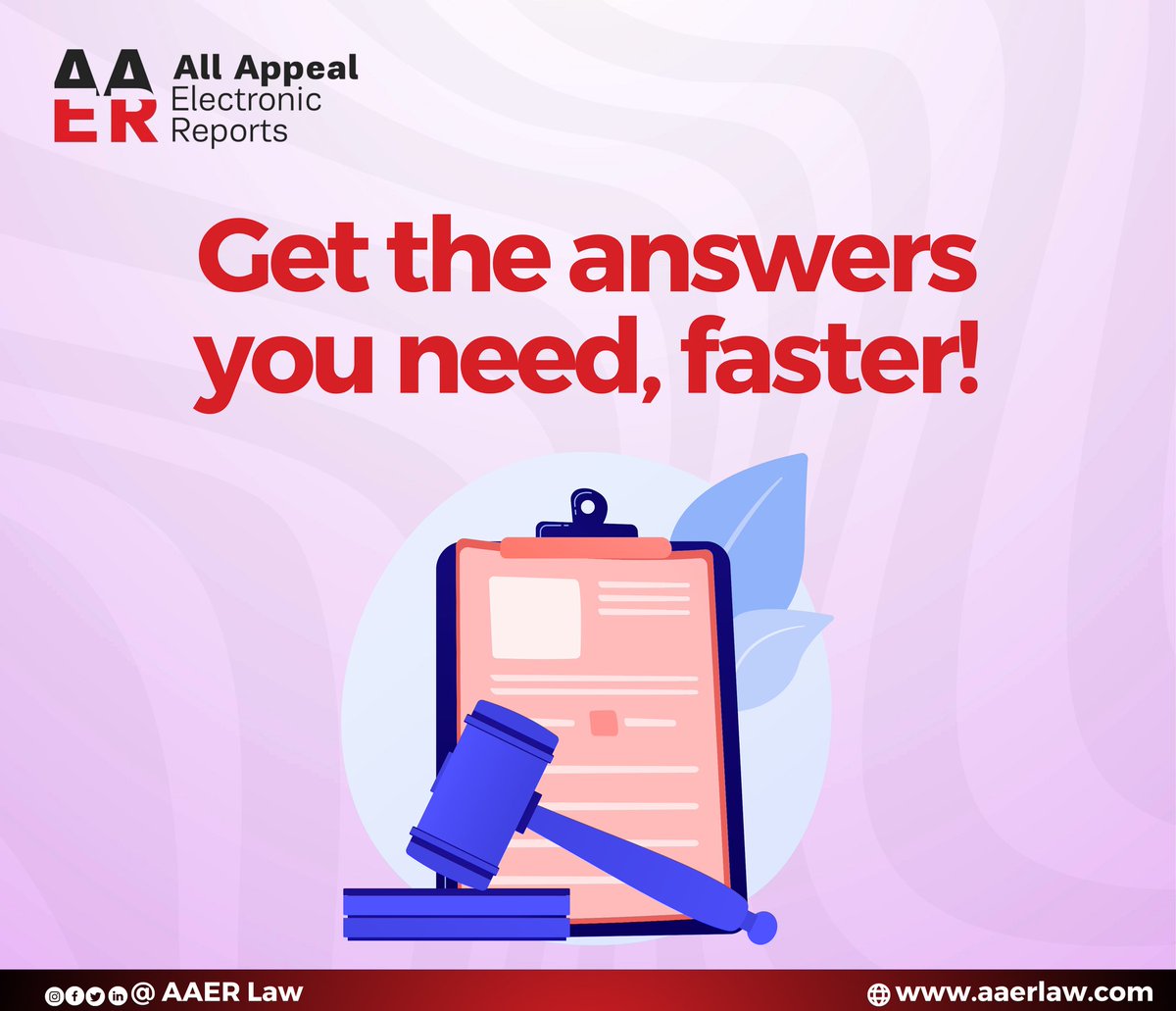 aaerlaw's tweet image. Get the answers you need faster with AAER - All-in-one suite of possibilities.

Lawyers can use AAER for:
1. Legal Research
2. Contract Management
3. Books &amp;amp; legal resource materials

#AAERLAW 
#LegalTechRevolution