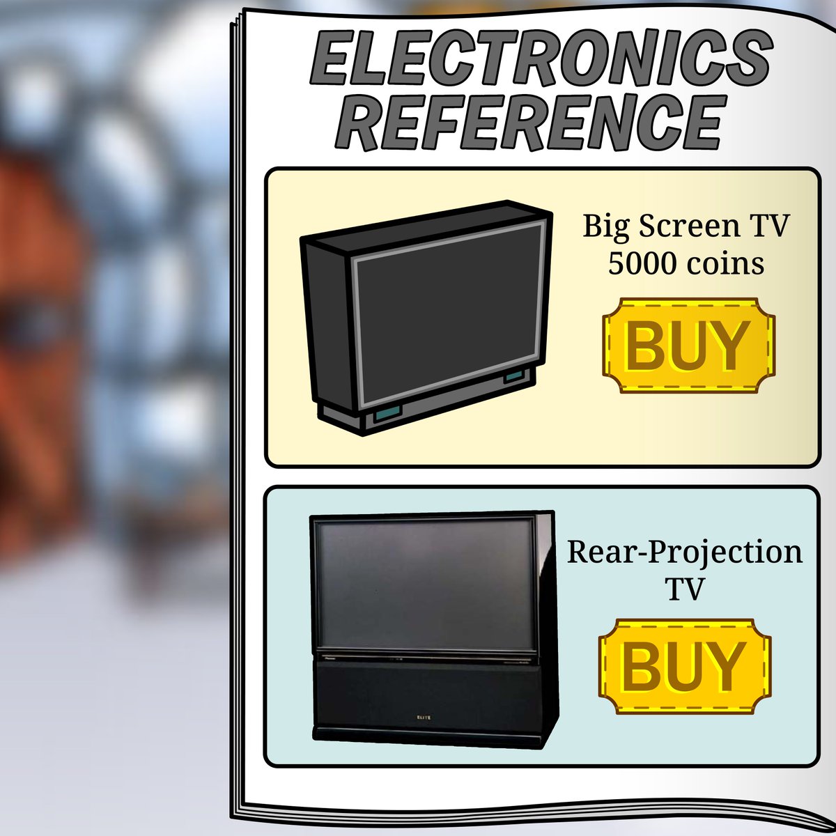 BetterIgloos's tweet image. The Big Screen TV was inspired by the "Rear Projection TV." What most people have during the 1990s - 2000s. 📺