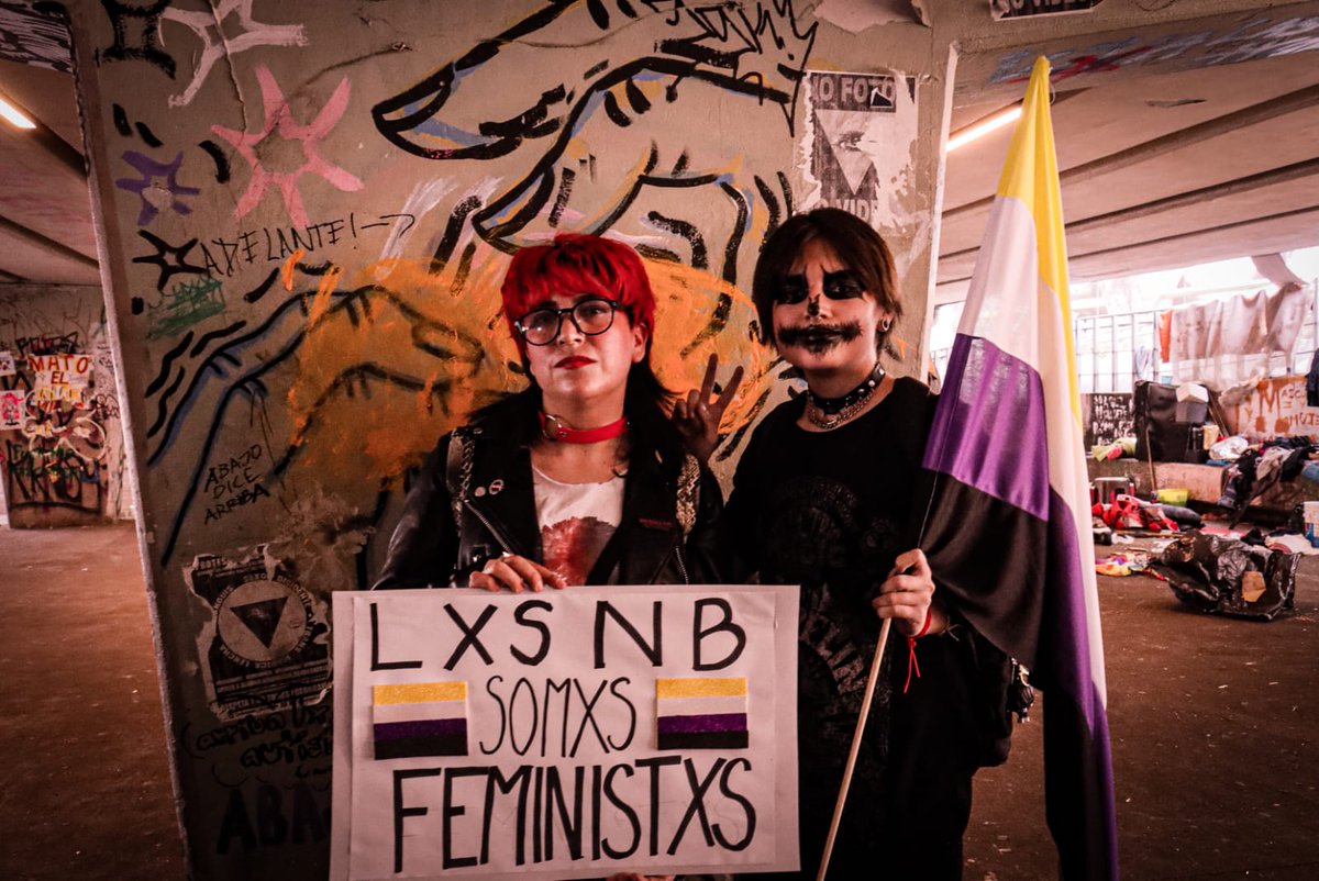 PresentesLatam's tweet photo. 🇦🇷🇲🇽Argentina y México tuvieron sus primeras marchas no binarias. Por primera vez identidades NB recorrieron las ciudades de Buenos Aires y de México reclamando derechos y visibilidad💛🤍💜🖤

📝Escribe: Agustina Ramos
📸Fotos: @abismada_ , @themiscyrartl y @enriquegarciamedina1966