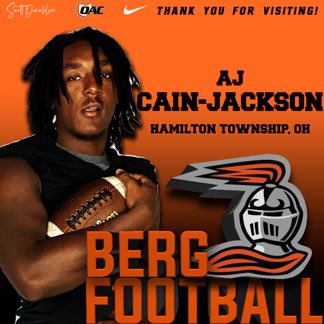 AJCainJackson's tweet photo. After a great visit @HeidelbergU and great opportunity to meet the Coaches. I’m blessed to receive my second offer!! @Coach_Donaldson @BergFootball 🟠⚫️ https://t.co/HmEzBM3SG4