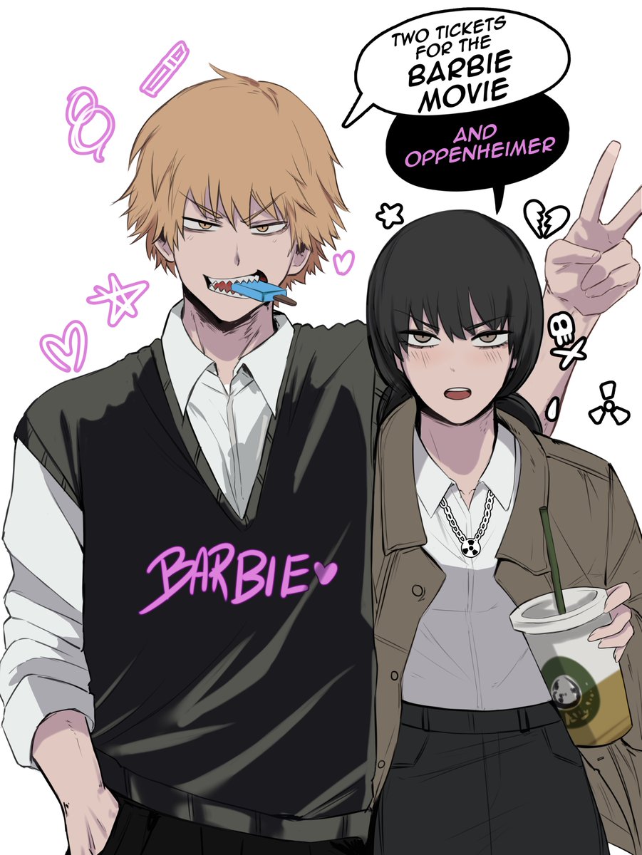 They are ready to watch Barbenheimer #チェンソーマン #chainsawman