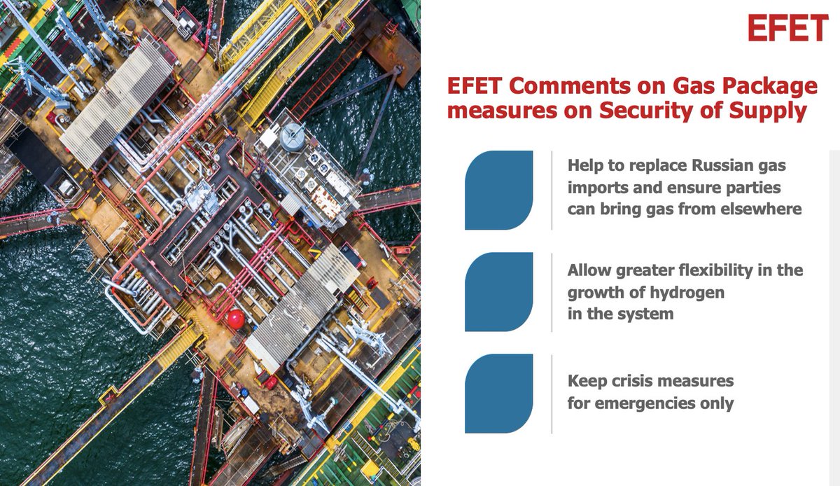 #SecurityofSupply is being discussed in the #GasPackage

Read the views of #market parties 👉🏼 efet.org//files/documen…