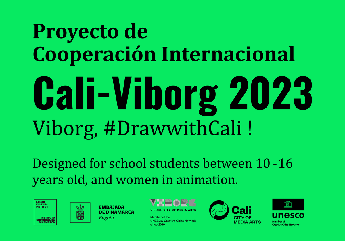 LeilaAsserias's tweet photo. For the last two years, Cali has taken part in Viborg's annual drawing campaign #DrawWithDenmark This time, the purpose is to collaboratively create a meaningful project for school students and women in animation. Students from Institución Las Americas will be joining us ⚡️... https://t.co/1oGoUF00Pm