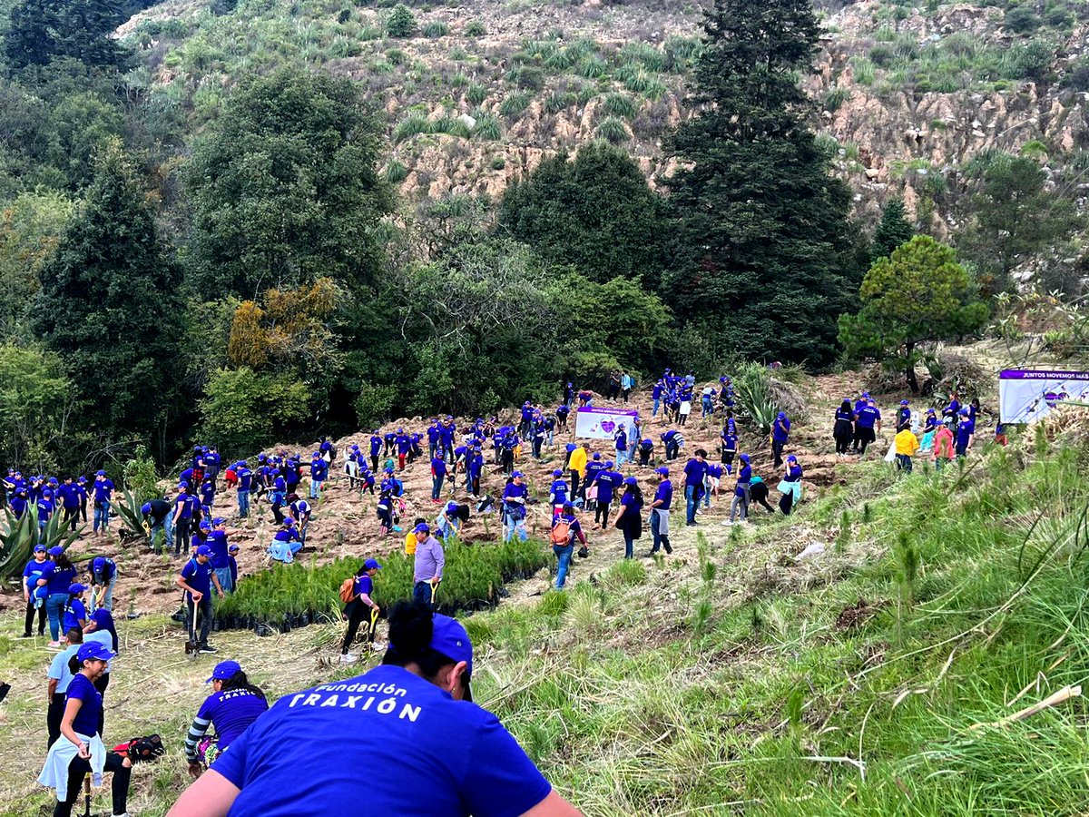 CleanToiletMex's tweet photo. "Vountarios en Axión" de @FTraxion que se trató de la reforestación del Paraje "La Canaleja" en la localidad Magdalena Chichicaspa del municipio Huxiquilucan de Degollado del Estado de México, en donde se reunieron cientos de voluntarios a realizar un cambio enorme. https://t.co/YZnTmRvAMC