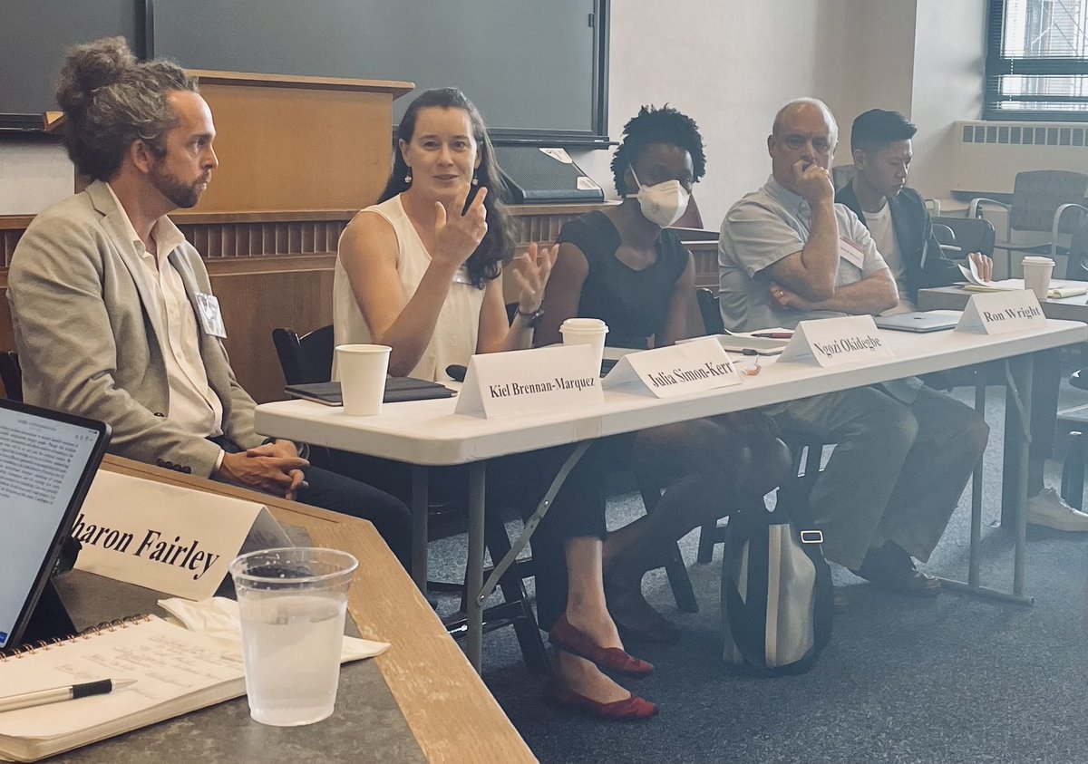 Proud that <a href="/brooklynlaw/">Brooklyn Law School</a> is hosting #CrimFest! "Trials &amp; Evidence" panel features @JuliaSimonKerr &amp; Kiel Brennan-Marquez on demeanor, <a href="/NgoziOkidegbe/">Ngozi Okidegbe</a> on knowledge &amp; evidence rule making, <a href="/wrightrf/">Ron Wright</a> on intersectionality in jury selection, &amp; @_ChristopherLau on 911 call analysis. 👏