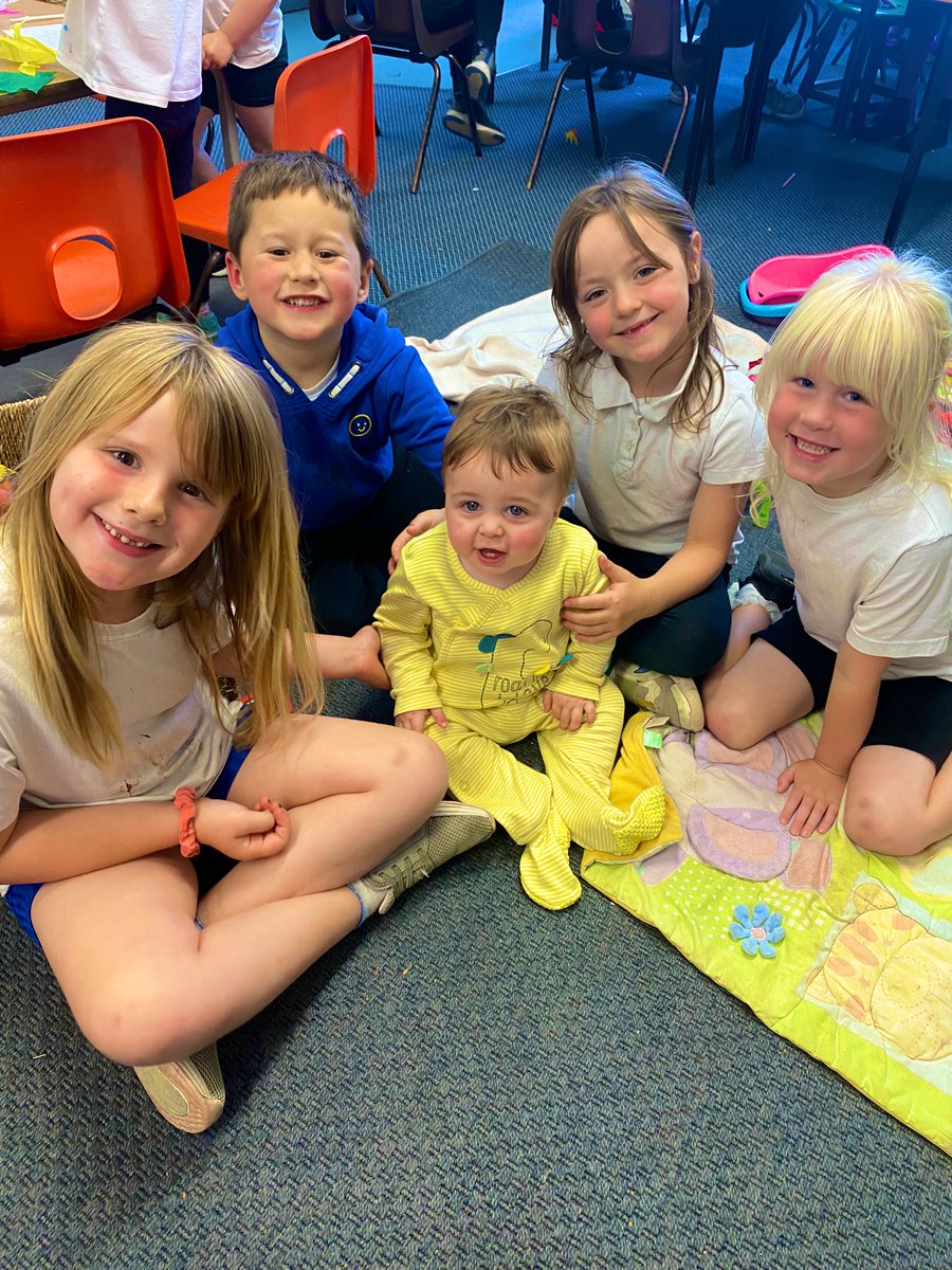 Mrs_C_Camper's tweet photo. We had a lovely visit to Hawthorn Class today. 🥹 We helped teach the class all about babies and their different needs. In return they shared some of their favourite toys and books to read.🧸 Thank you to everyone in Hawthorn for a lovely afternoon🤍 https://t.co/xb6g3Tqo4C