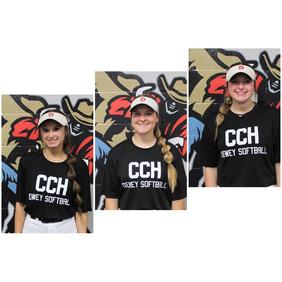 Meet the Lady Doggers! Today, meet our junior class: McKinsey Allen, Israel Olson, and Reagan White. Read their bios on our Dewey High School Softball Facebook page.