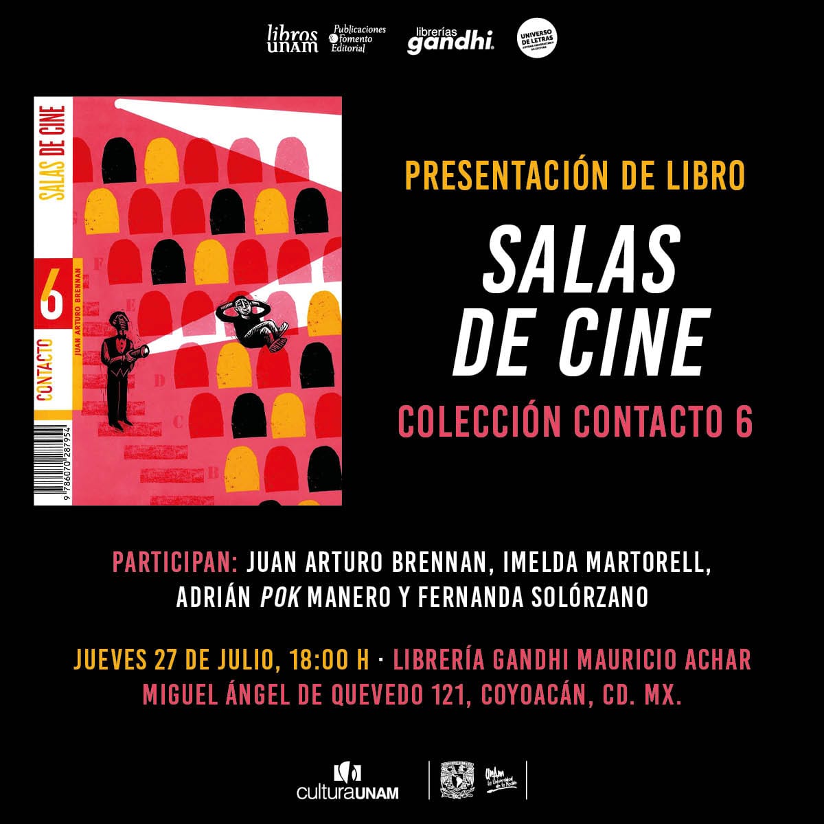 librosunam's tweet photo. 💥¡En estas vacaciones, hazle un espacio a las actividades culturales de #LibrosUNAM! Te compartimos algunas que no te puedes perder. 🤯Charlaremos sobre poesía de la colección #ElAlaDelTigre, 📝literatura de jóvenes escritoras en #Monstrua y 🎦la historia de las salas de #cine. https://t.co/HSQJZjIHEw