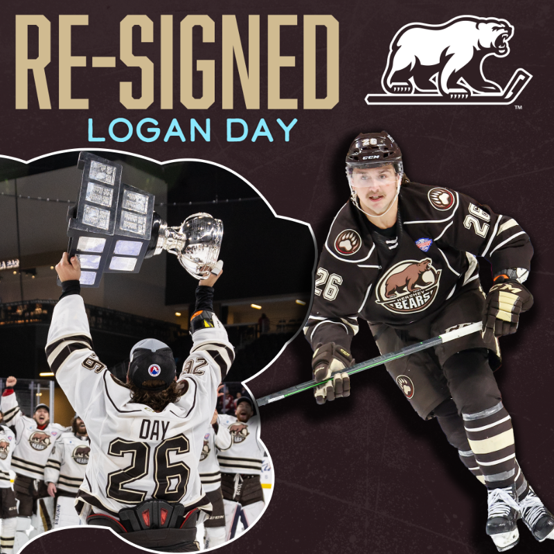 TheHersheyBears's tweet photo. HAVE YOURSELF A DAY! 

We've re-signed defenseman Logan Day to a one-year, American Hockey League contract for the 2023-24 season.