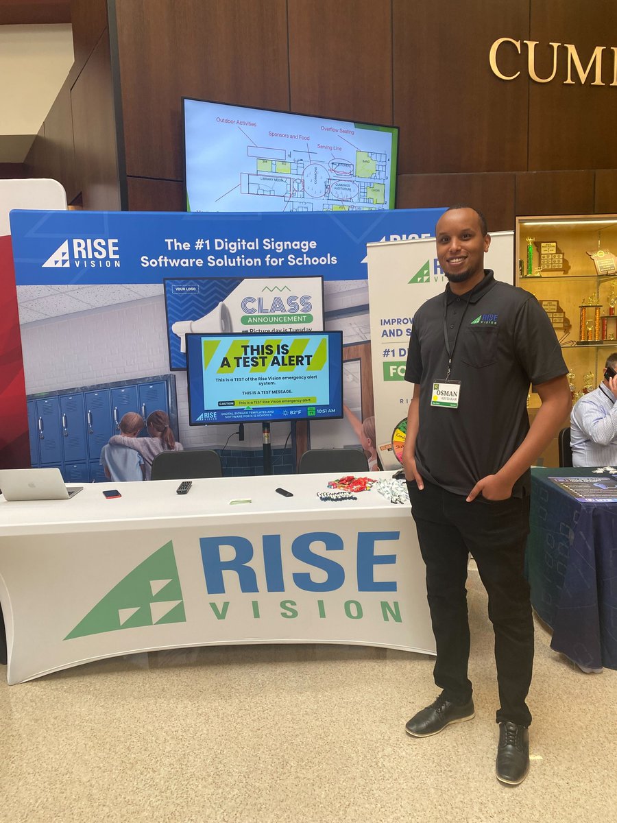 RiseVision's tweet image. Rise Vision is at the @MidwestTechTalk! Drop by and say hello to Osman! #mwtt2023 #mwtt#digitalsignage