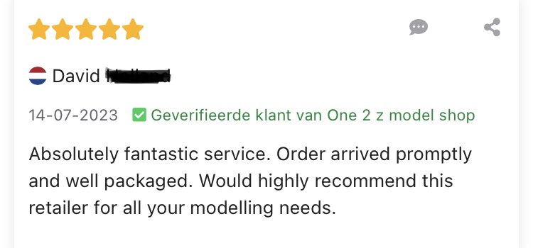 Review on our website by a British customer living in the Netherlands. #ChuffedToBits