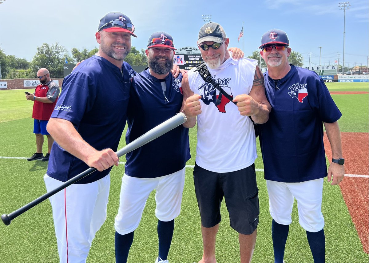 THSBCA's tweet photo. Bill “ Da Man “ Goldberg is excited about a Team Texas Navy Win !! @THSBCA https://t.co/Eh7QAqK1Wt