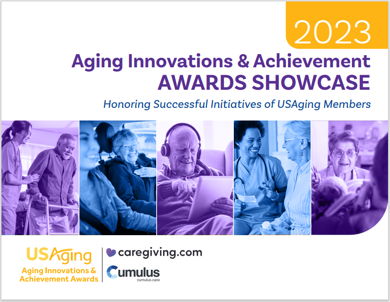theUSAging's tweet photo. Congratulations to the 2023 USAging Aging Innovations &amp; Achievement Award winners! Your tireless work and innovations are key to supporting #OlderAdults and #caregivers. The AIA Awards are made possible by @caregiving and Cumulus. Read about the winners: https://t.co/zX7N95rJRf. https://t.co/5yQA289KL1
