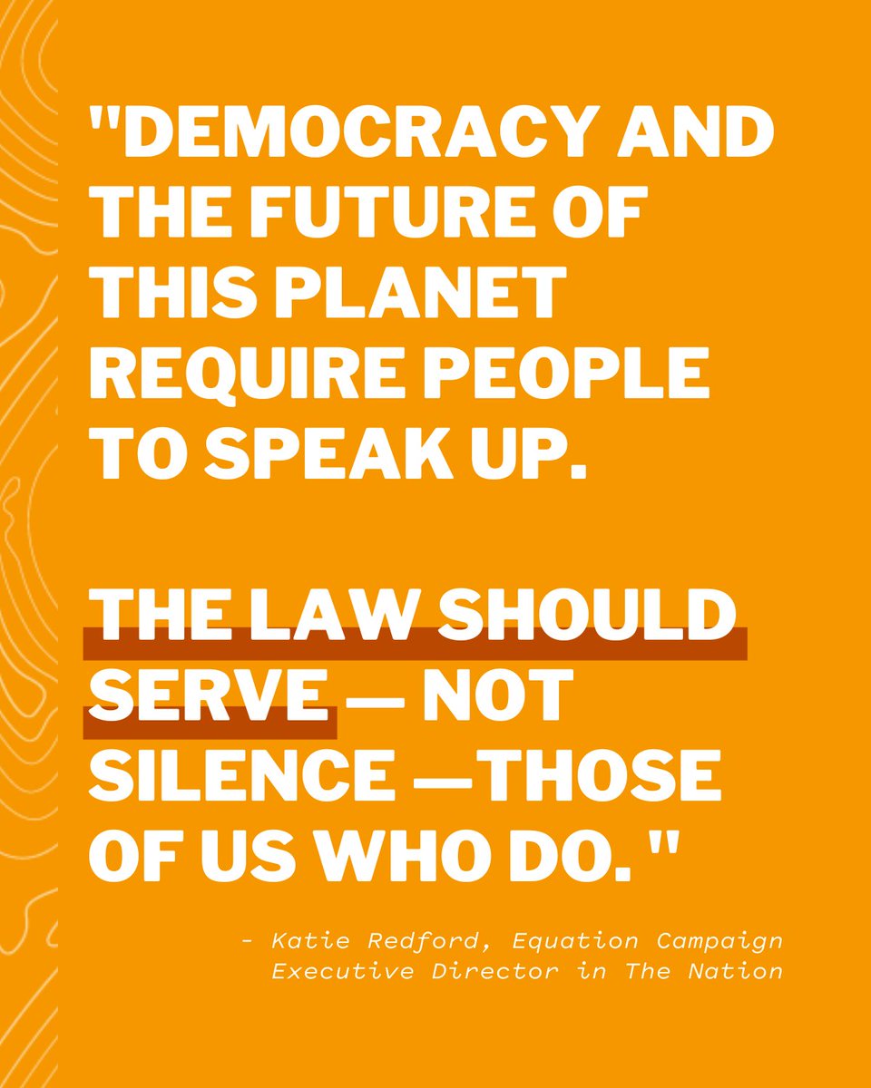 Legal intimidation lawsuits known as "SLAPPs" are becoming the norm for private corporations and governments trying to silence climate and other activists. This threatens us all, writes our <a href="/KatieRedford86/">Katie Redford</a> in <a href="/thenation/">The Nation</a> thenation.com/article/activi…