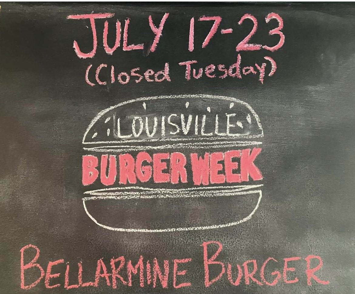 It's officially Burger Week! Come on out and get you a Bellarmine burger. Be sure to add a signature cocktail from @JackDaniels_US or a tasty pint from @AtGBrewery to wash it down!