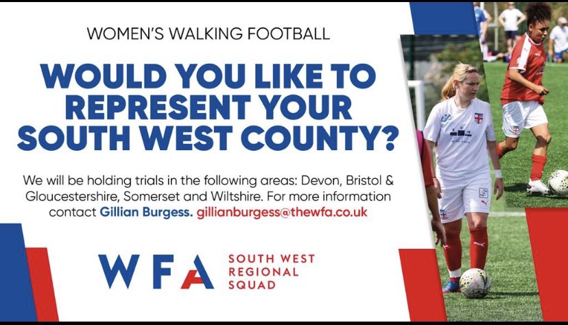 O40 & O50 #county #womenswalkingfootball #wfa #trials #devon #somerset #wiltshire #bristol #Gloucester