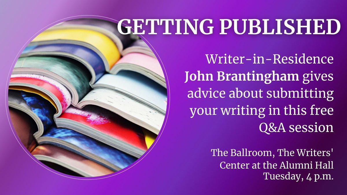 CHQLiteraryArts's tweet image. #chq2023 - If publishing creative writing ever feels confusing, pop and ask your questions during this free session by @JohnBrantingham
